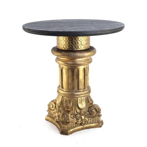 TAVOLINO CAPITELLO ORO D60 H62